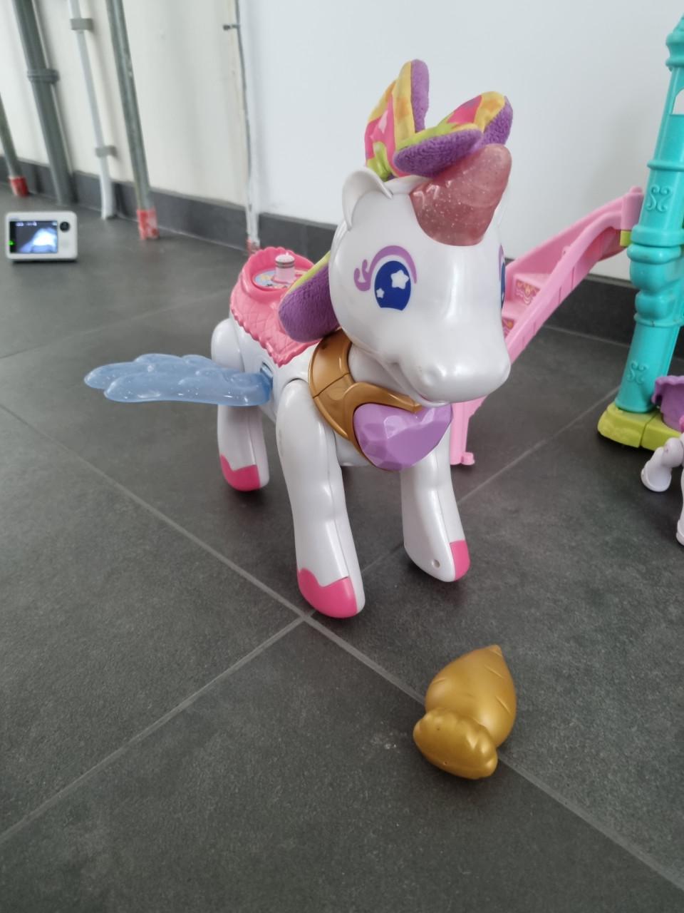 Kasteel met poppetje en paarden