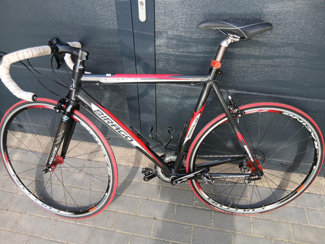 Ridley Triton aluminium, carbon voorvork Rood zwart zilver