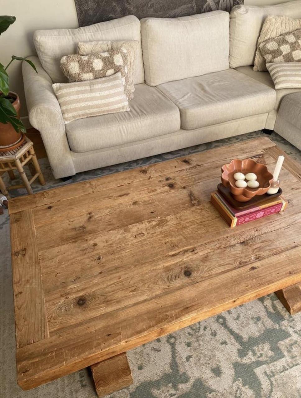 Mooie grenen houten salontafel