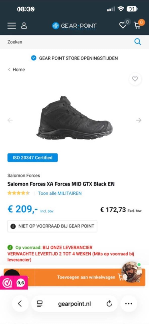 Nieuwe Salomon forces schoenen maat 44.