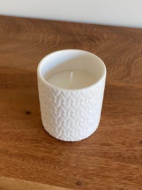 Zusss | Keramieken geurkaars hartjes S | Wit