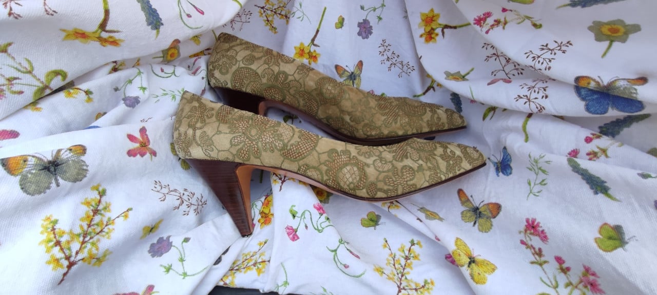 Dames Studio Zanon hoge pumps maat 42.5, groen, zo goed als nieuw