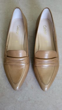 Gabor loafers / ballerinas leder, mt 5 1/2 - NIEUW