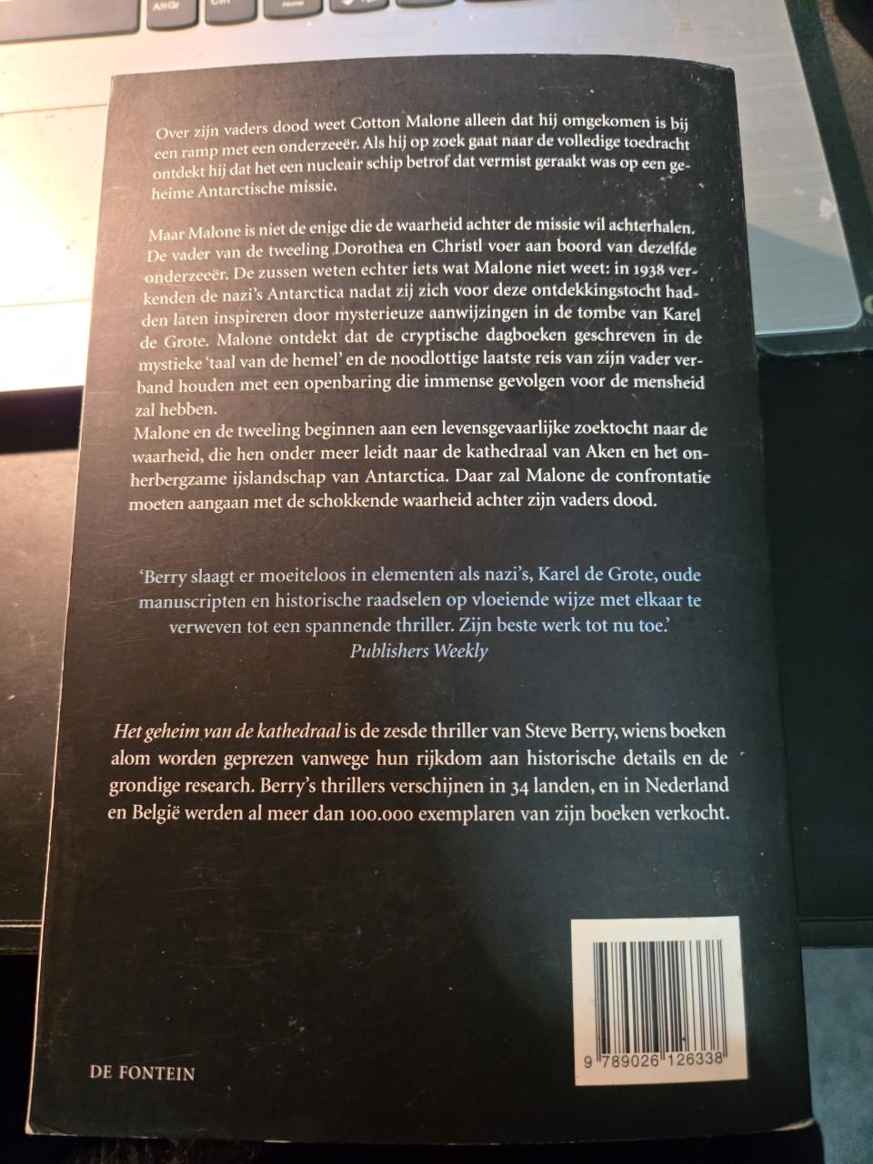 Boek: Het geheim van de kathedraal ; Steve Berry 2010