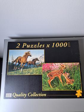 Legpuzzel van 2 x 1000 stukjes in een doos. (nummer 1B)