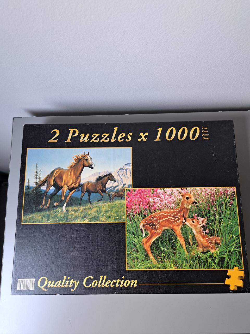 Legpuzzel van 2 x 1000 stukjes in een doos. (nummer 1B)