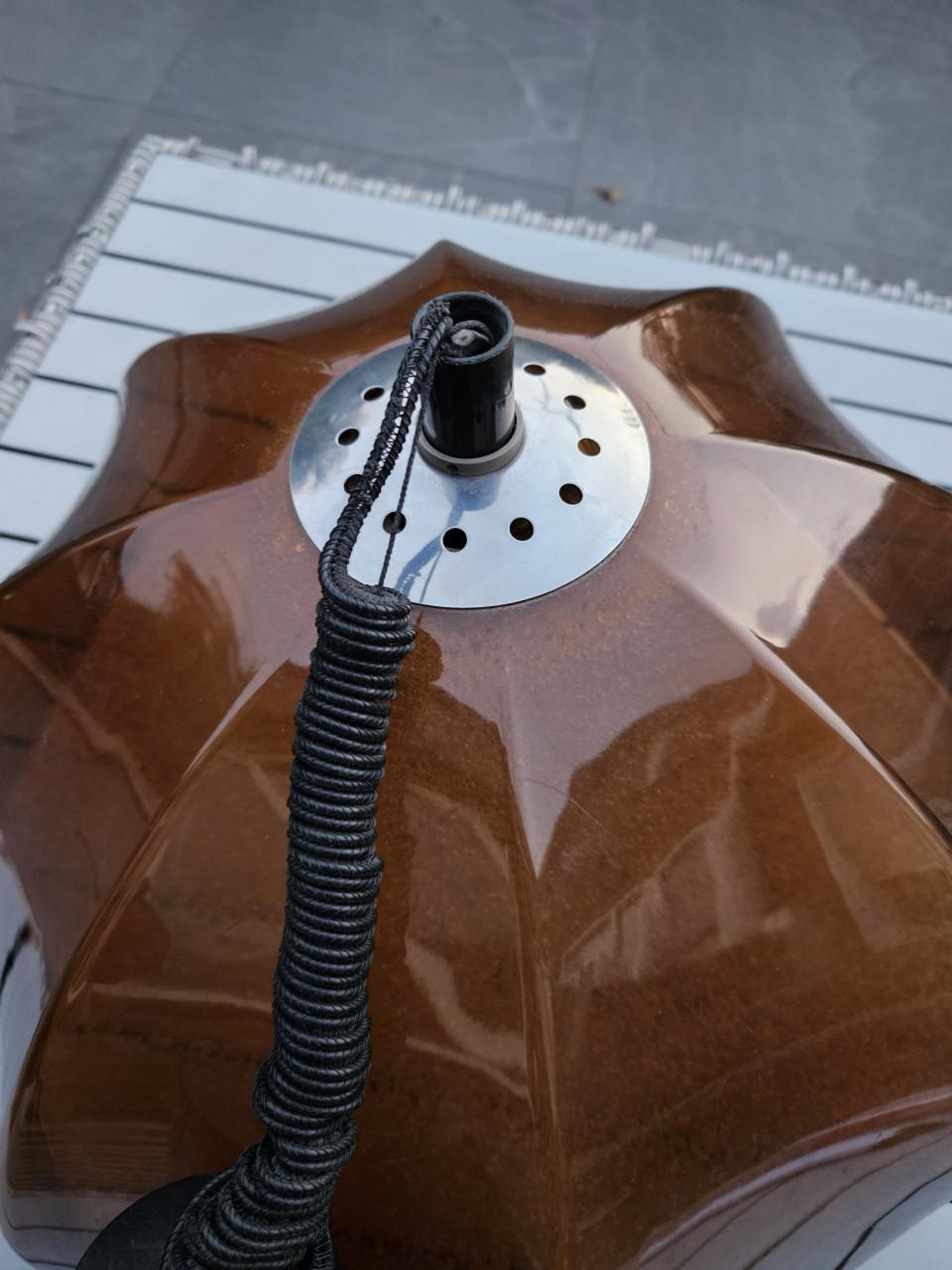 Zeldzame DL Holland Octagon 'UFO' Hanglamp – Jaren 80 herda