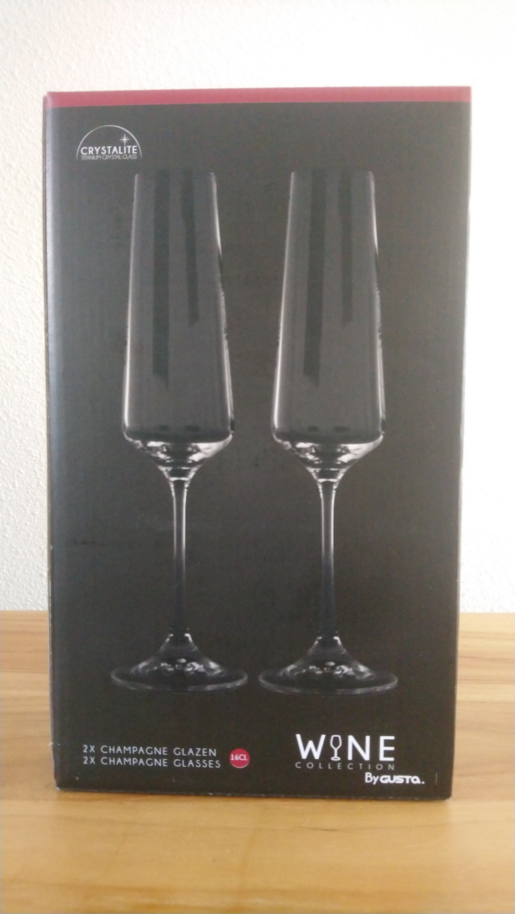By Gusta set v 2 champagneglazen - NIEUW