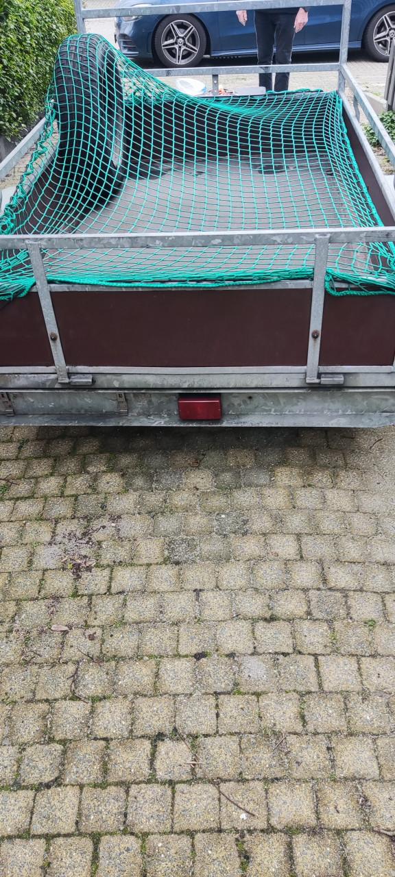 Goede nette aanhanger 190 x 120 + reserve wiel, bergbak, net, disselslot