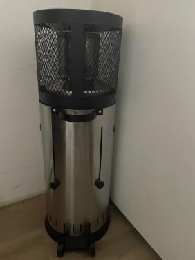 Stijlvolle terrasverwarmer / terrasheater op gas (RVS/Zwart)