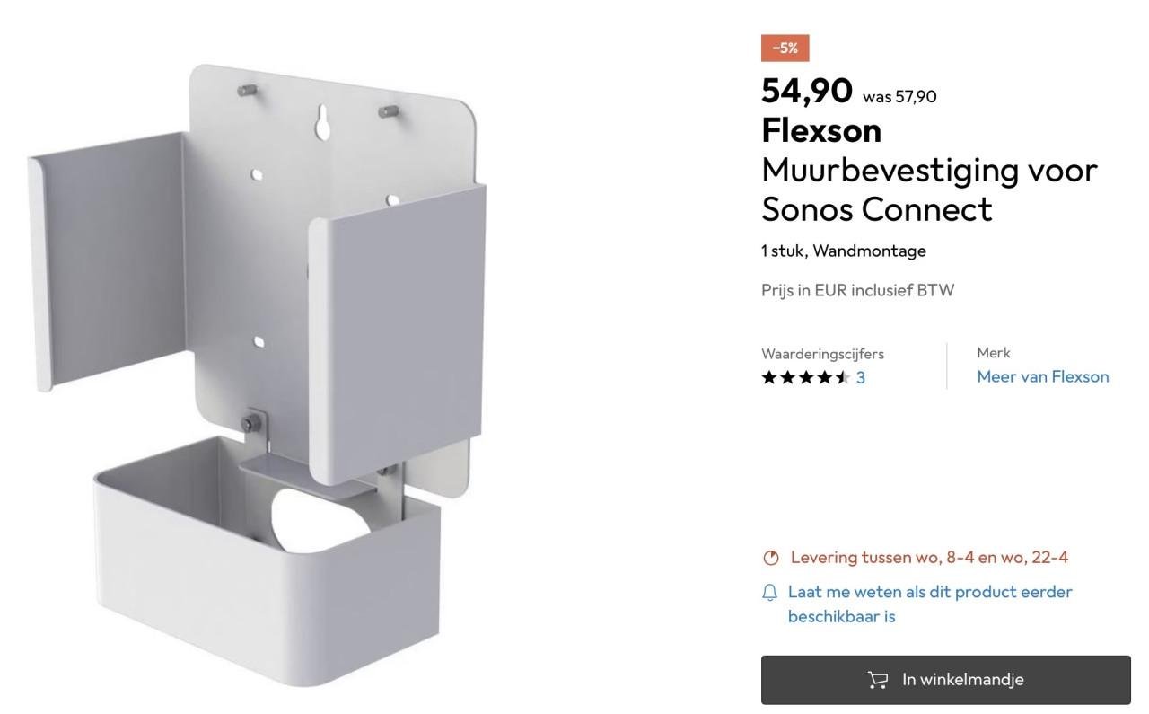 SONOS Flexon muurbevestiging voor Connect