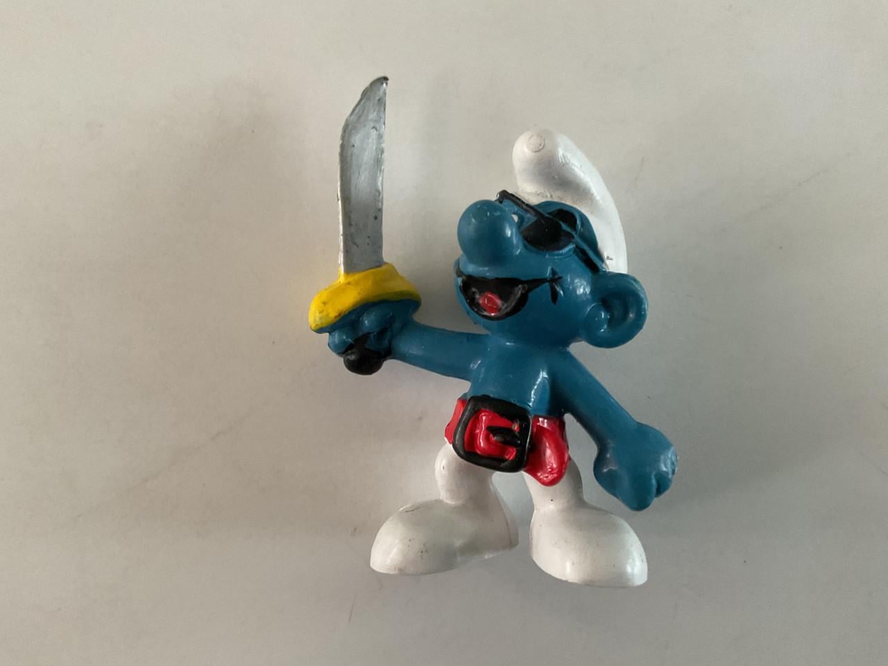Smurfen. Peyo Schleich. Rubber. +/- 5 cm hoog.