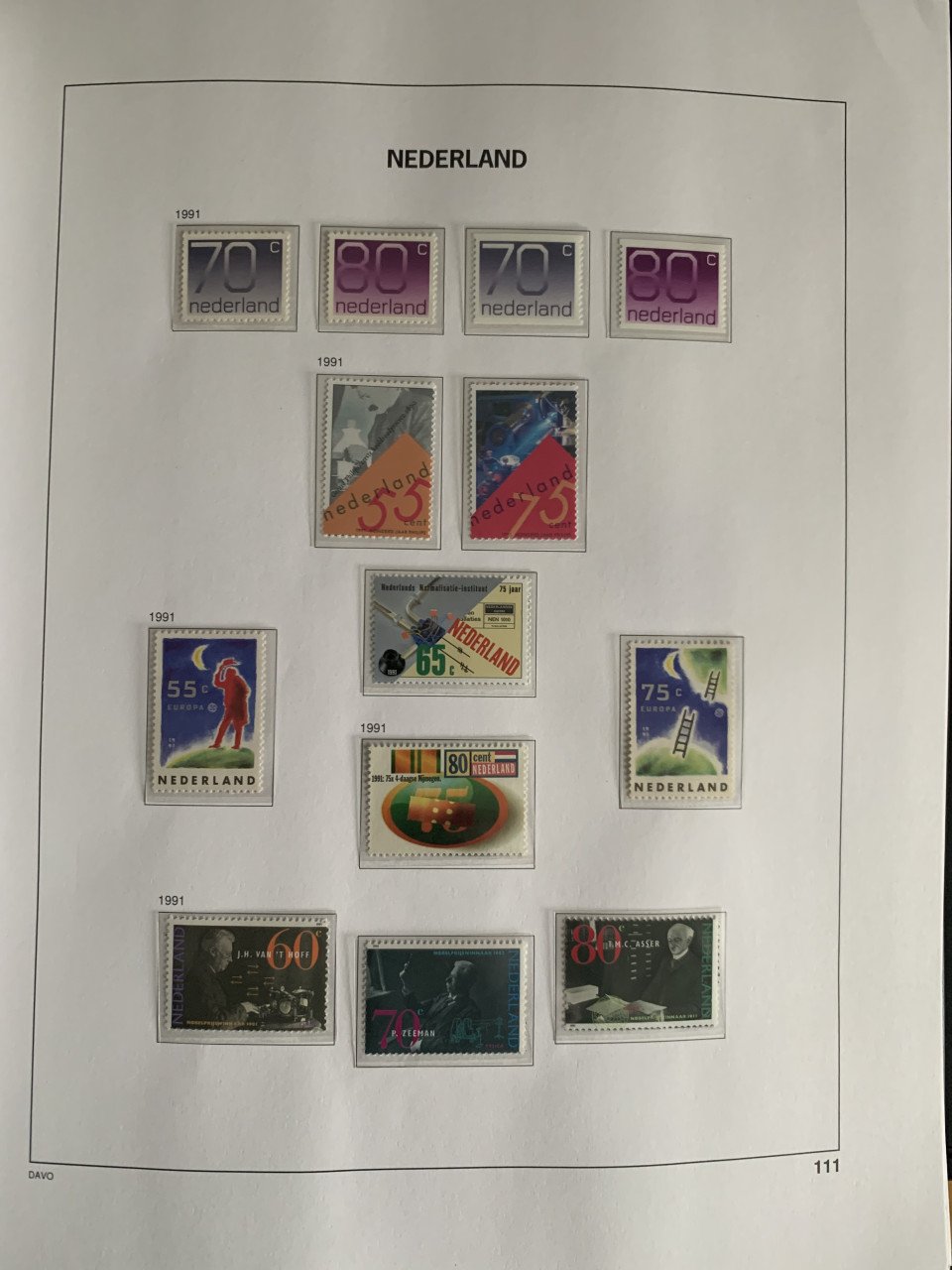 Nederland Davo de Luxe IV (1990-1999) helemaal gevuld postfris