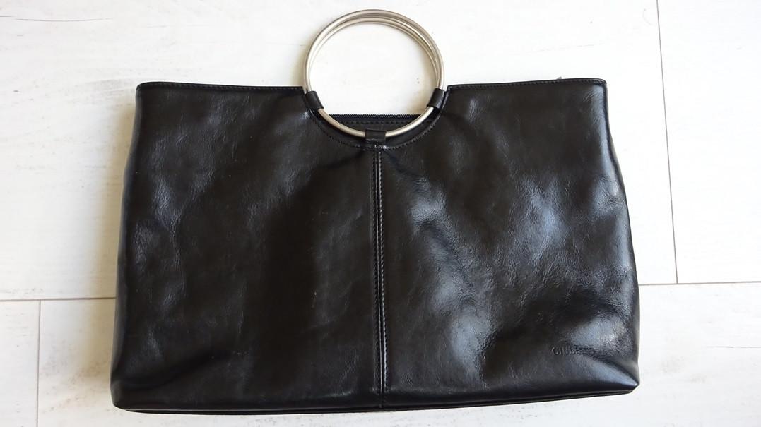 Leren tas zwart merk giuliano