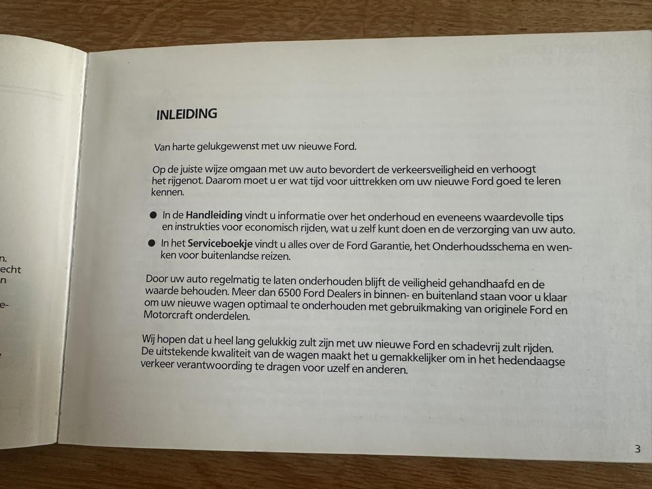 Instructieboekje FORD Escort en FORD Orion.