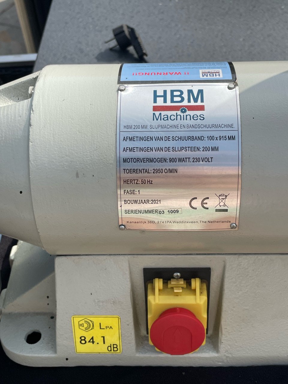 HBM 200 mm Slijpmachine en Bandschuurmachine