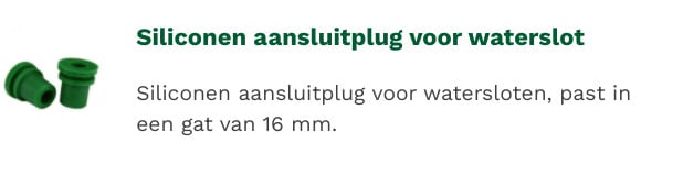 Waterslot met siliconenplug (om bier en wijn te maken)