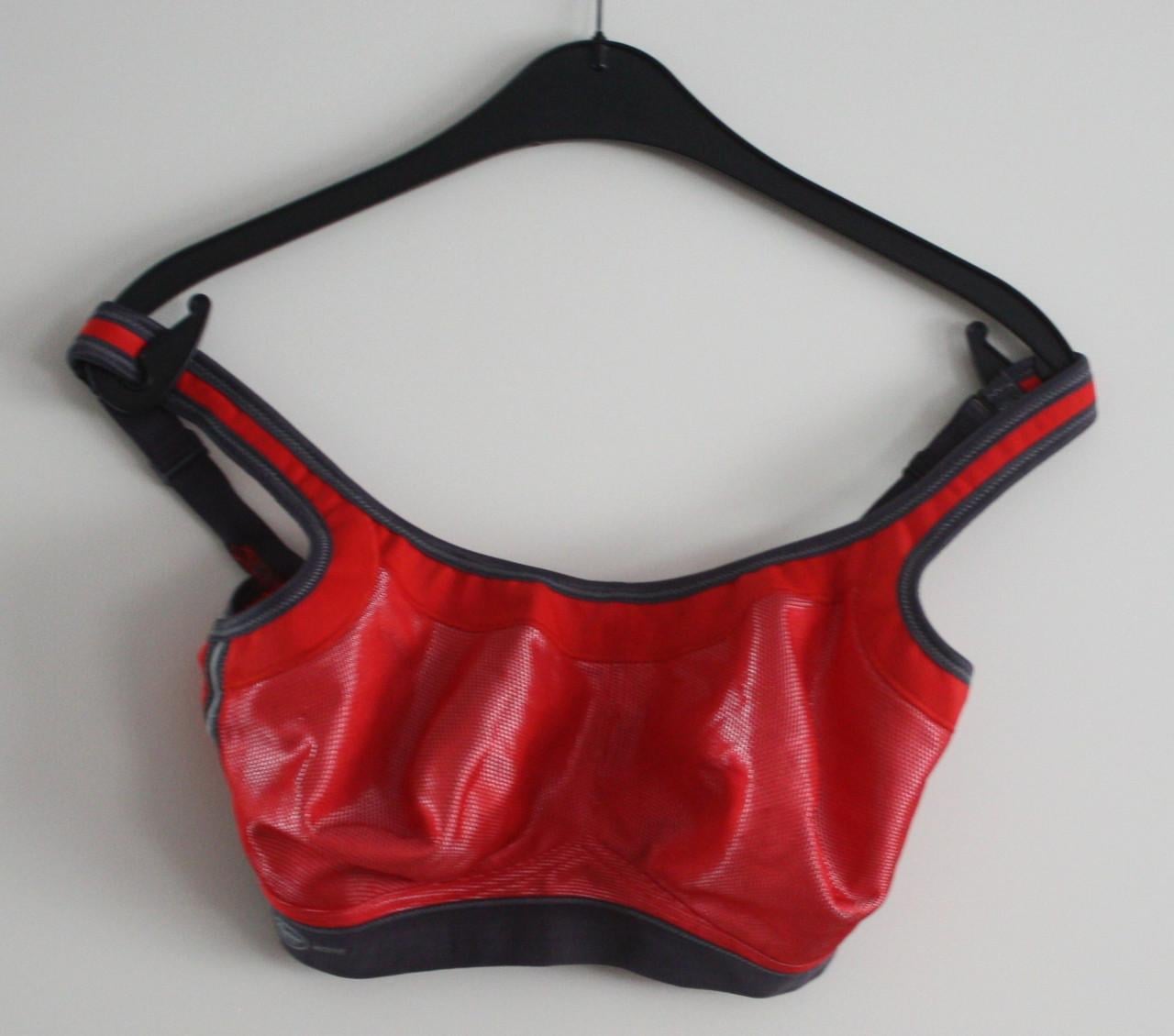 Rood-grijze sport bh maat 75 cup G
