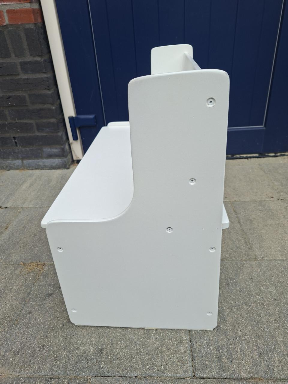 Houten (witte) peuterzit bankje