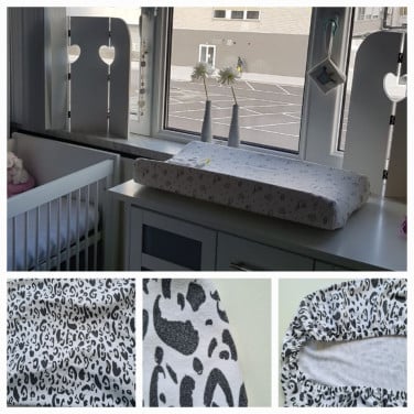 Zwart-wit tijgerprint hoes voor aankleedkussen