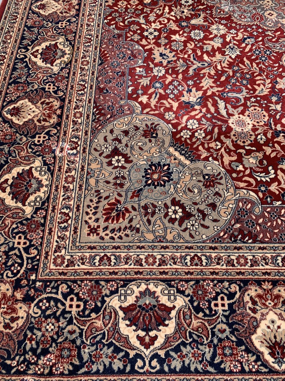 ✨Schitterend Sfeervol Vintage Vloerkleed Louis de Poortere✨Rood/Zacht Groen