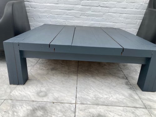Salon tafel eiken (zwart/grijs)