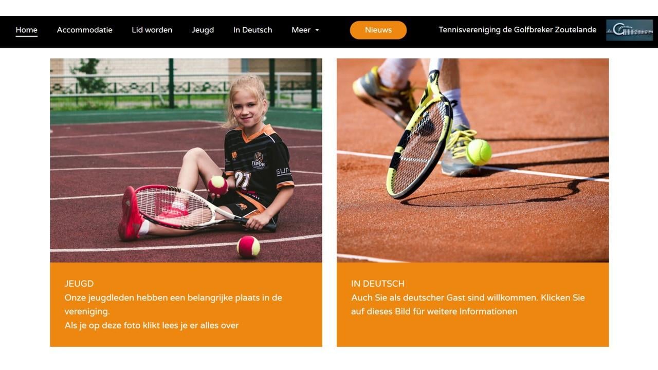 Gebruiksvriendelijke website voor vakantiehuis, B&B of (sport)vereniging