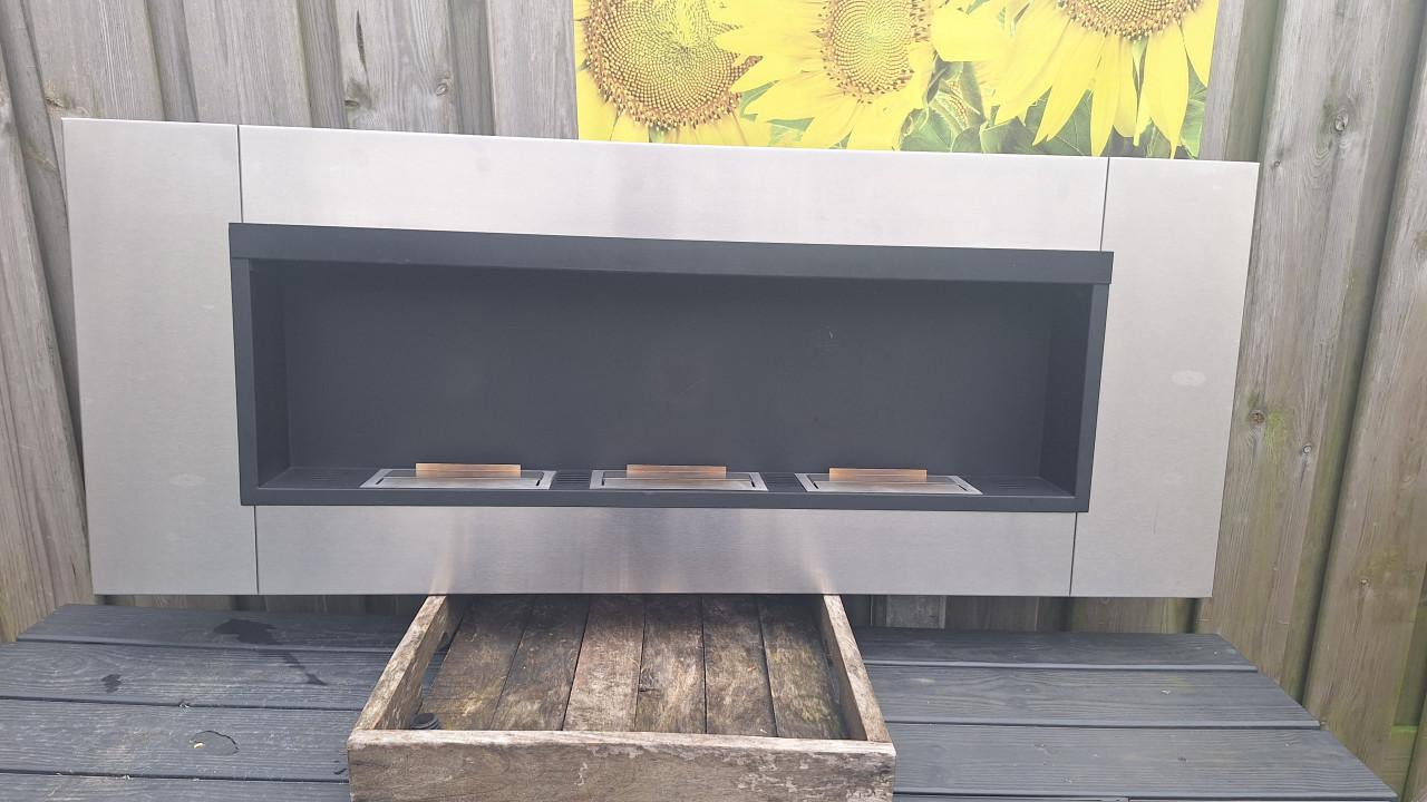 Moderne rvs gelhaard met 3 branders