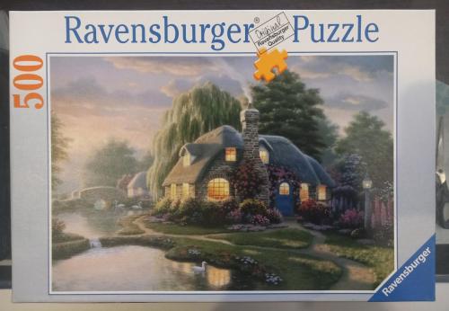 Puzzel Cottage aan een meer