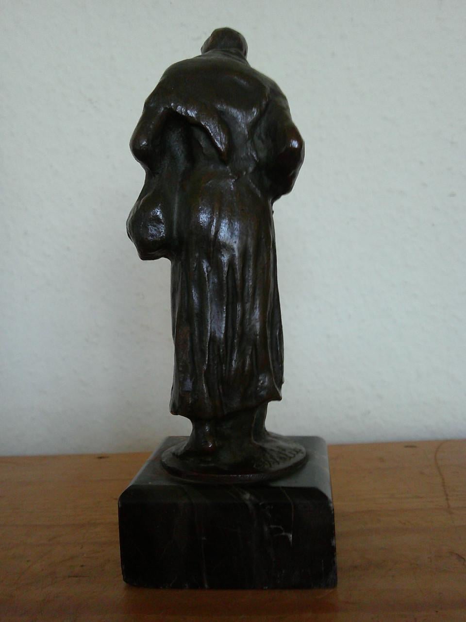 EDWARD MELIS 1880-1843 TWEEKLEURIG GEPATINEERD BRONS