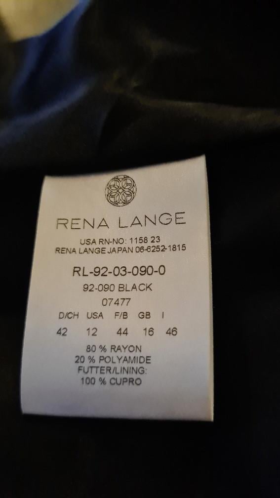 Rena Lange: Nieuw zwart jurkje met pailletjes maat 42