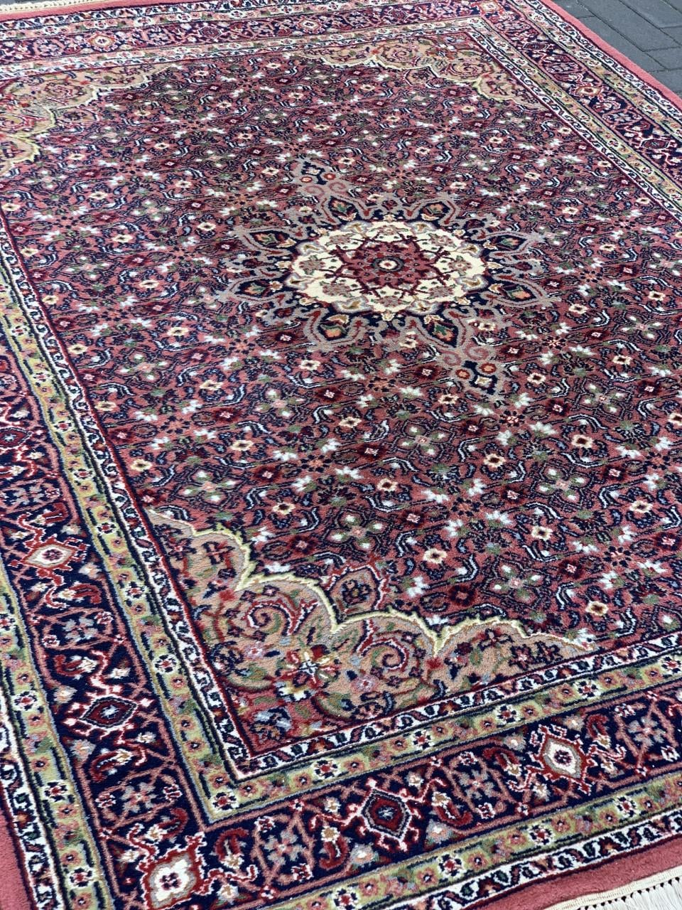 💖Waanzinnig Mooi Kleurrijk Handgeknoopt Vintage Vloerkleed uit India💖