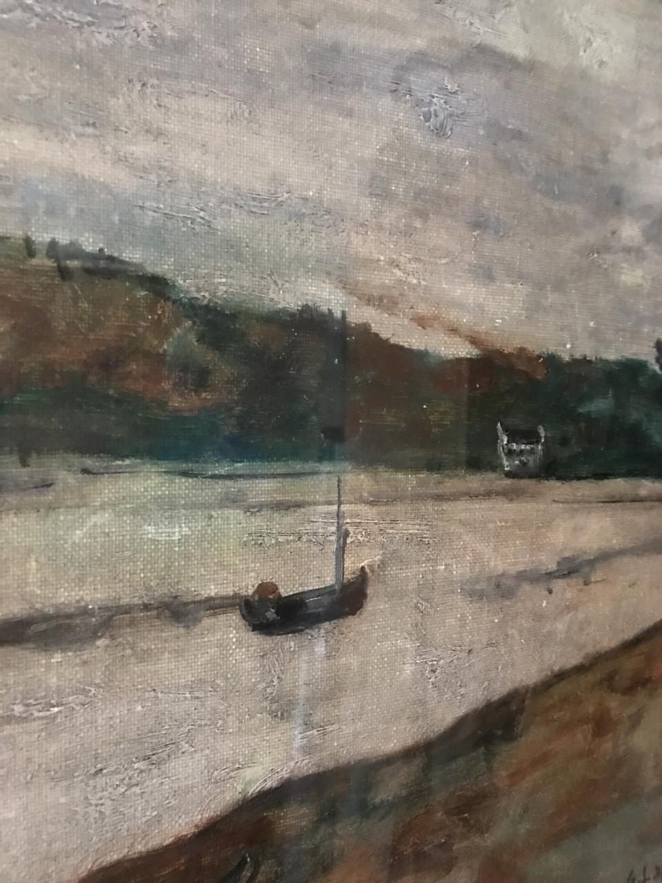 Schilderij Georges Laporte (1926-2000) - Paysage de bord de mer