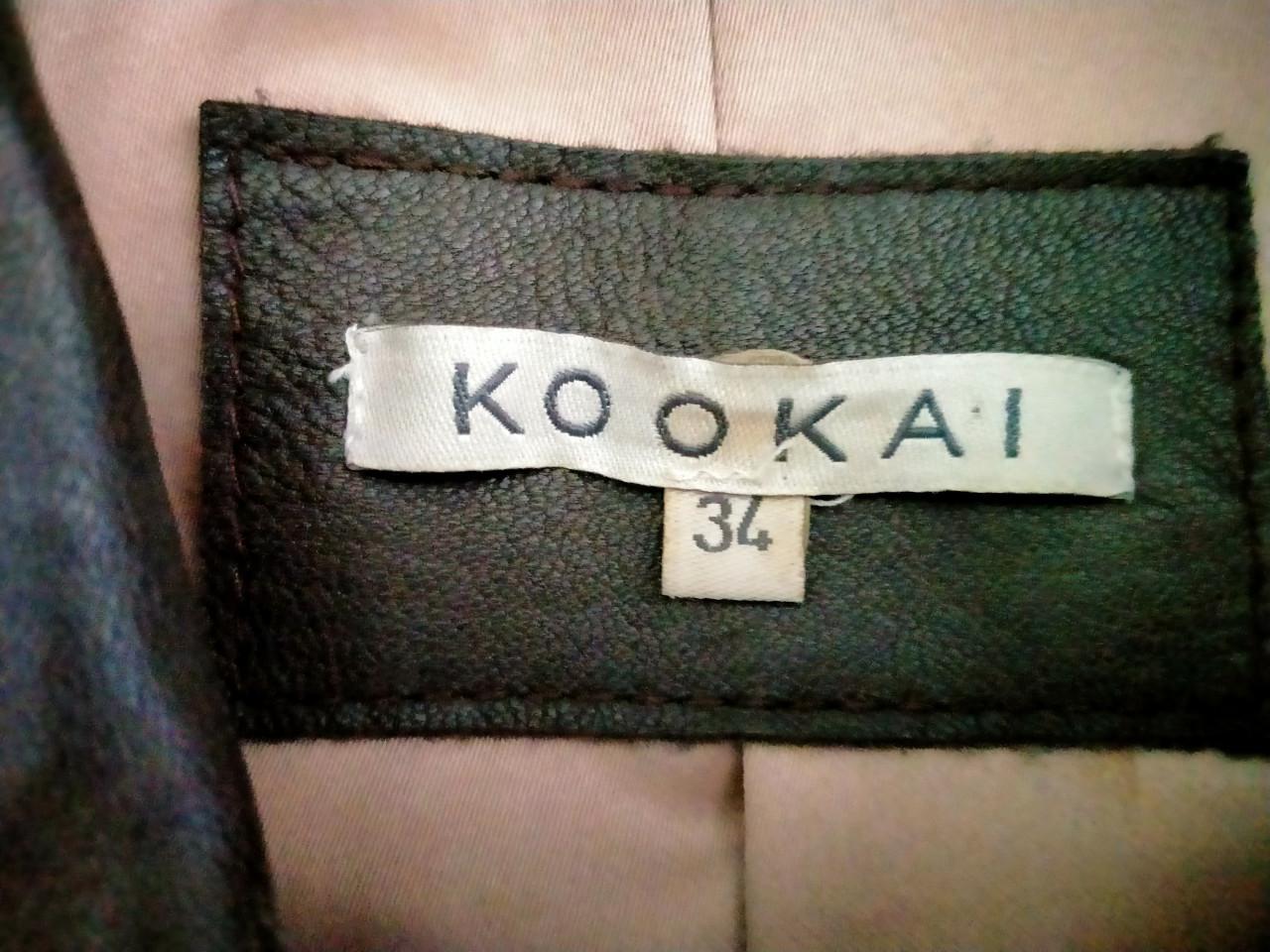 Kookaï leren bruine jasje