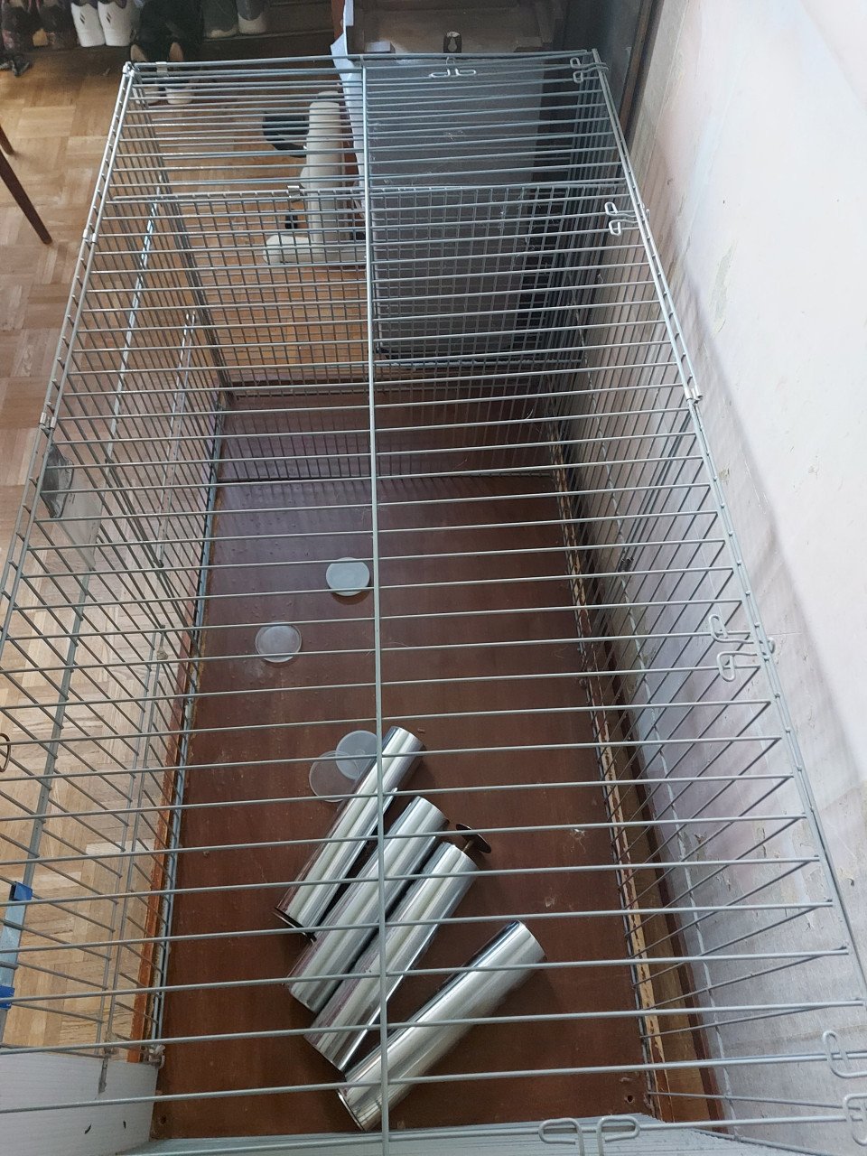 Grote  puppy/kittenkooi met onderbak