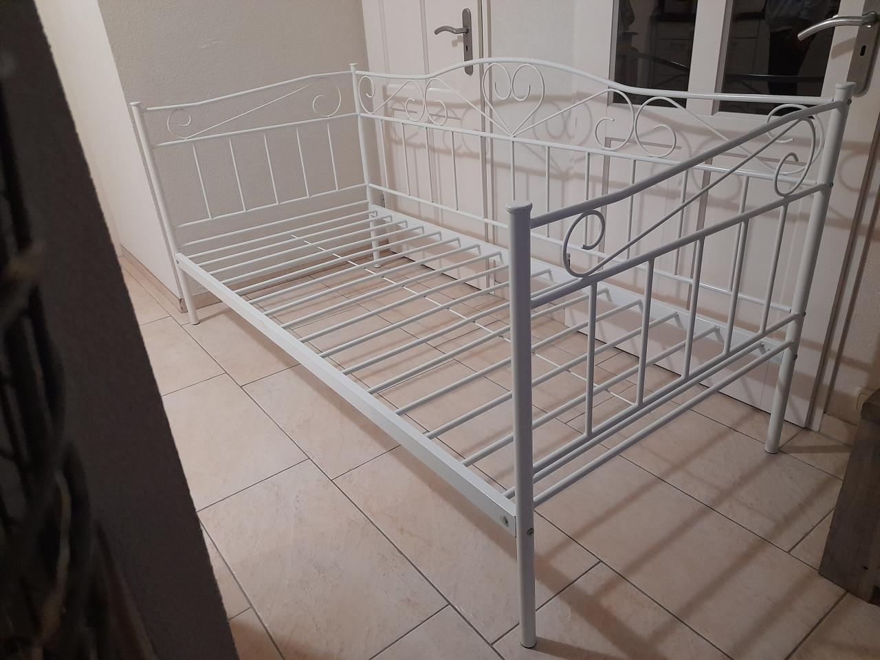 Wit metalen 1 Persoons bed