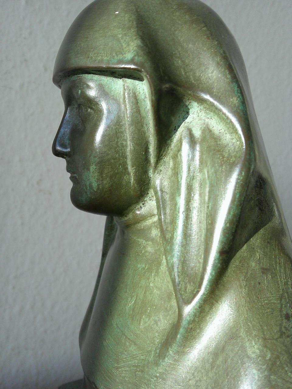 BRONZEN BEELDJE IN ART DECO ,VLAANDEREN JAREN '20 , '30.