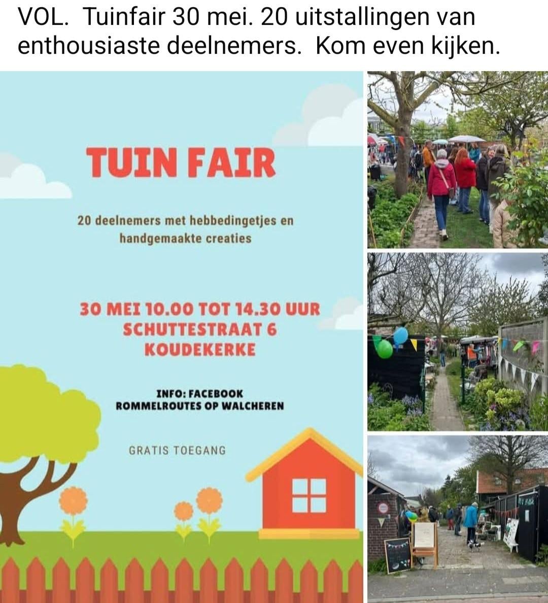 Za.30 mei. Nog 1 plaats beschikbaar.  Tuinfair