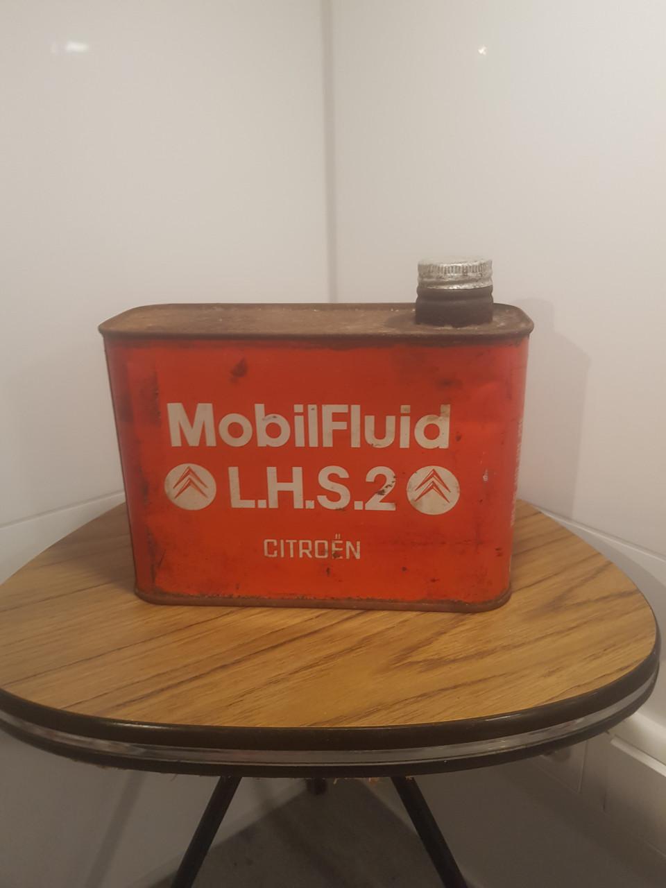 Oud olieblik curiosa antiek Industrieel