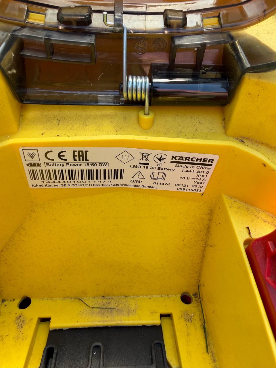 Kaercher 18 volt grasmaaier met grote batterij