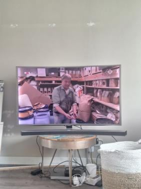 Samsung curved tv met curved sounsbar