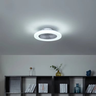 Plafondventilator wit 48.5cm incl. LED dimbaar met afstandsbedien ( NIEUW )