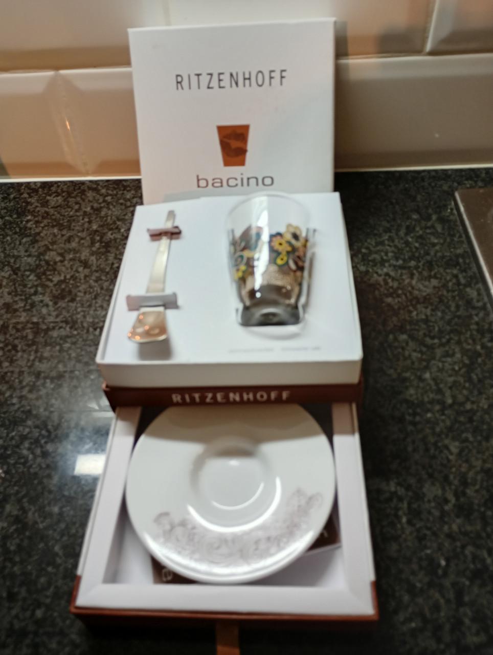 RITZENHOFF Espresso glas met bordje en lepeltje