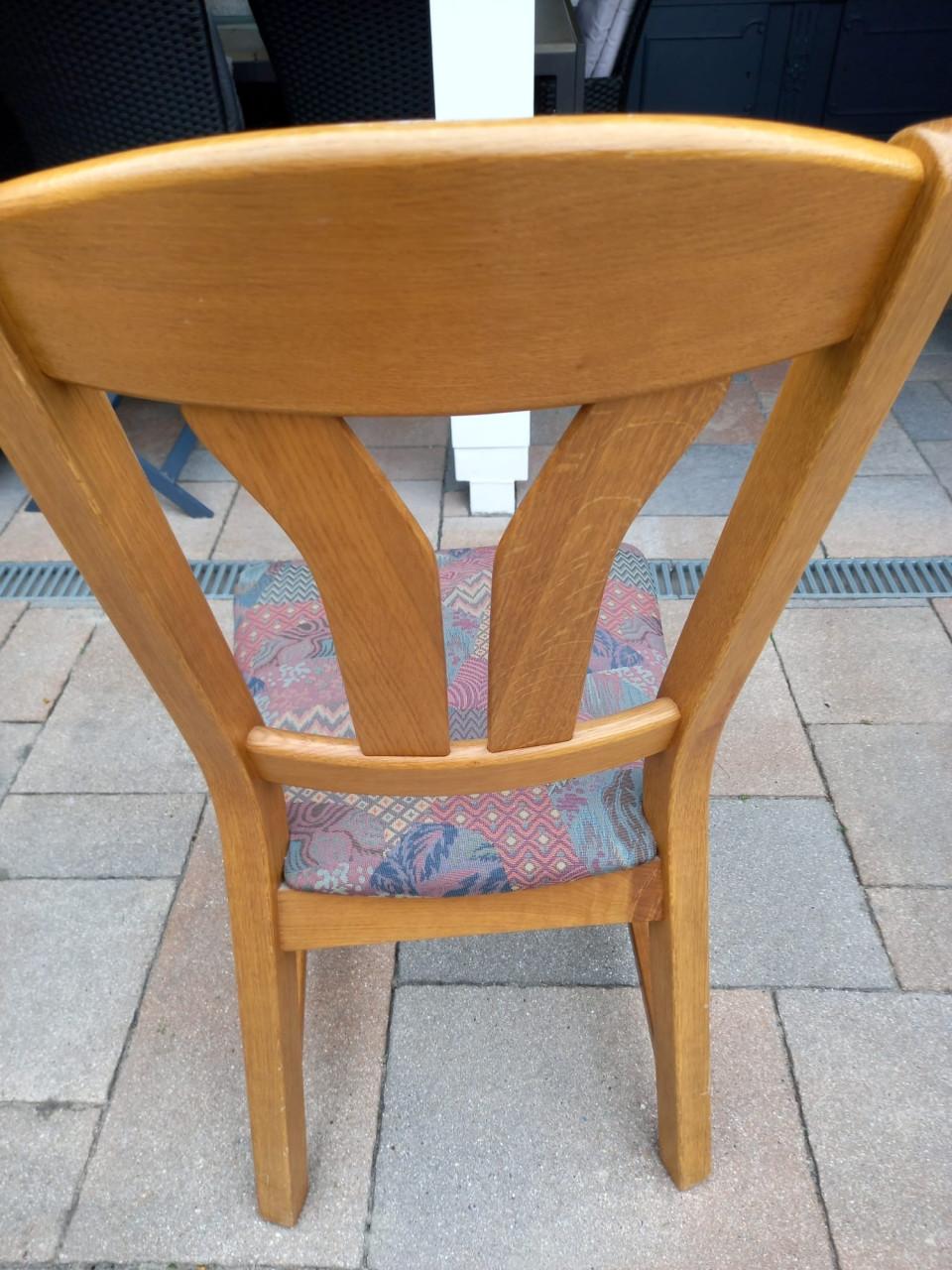 6 eiken eetkamerstoelen