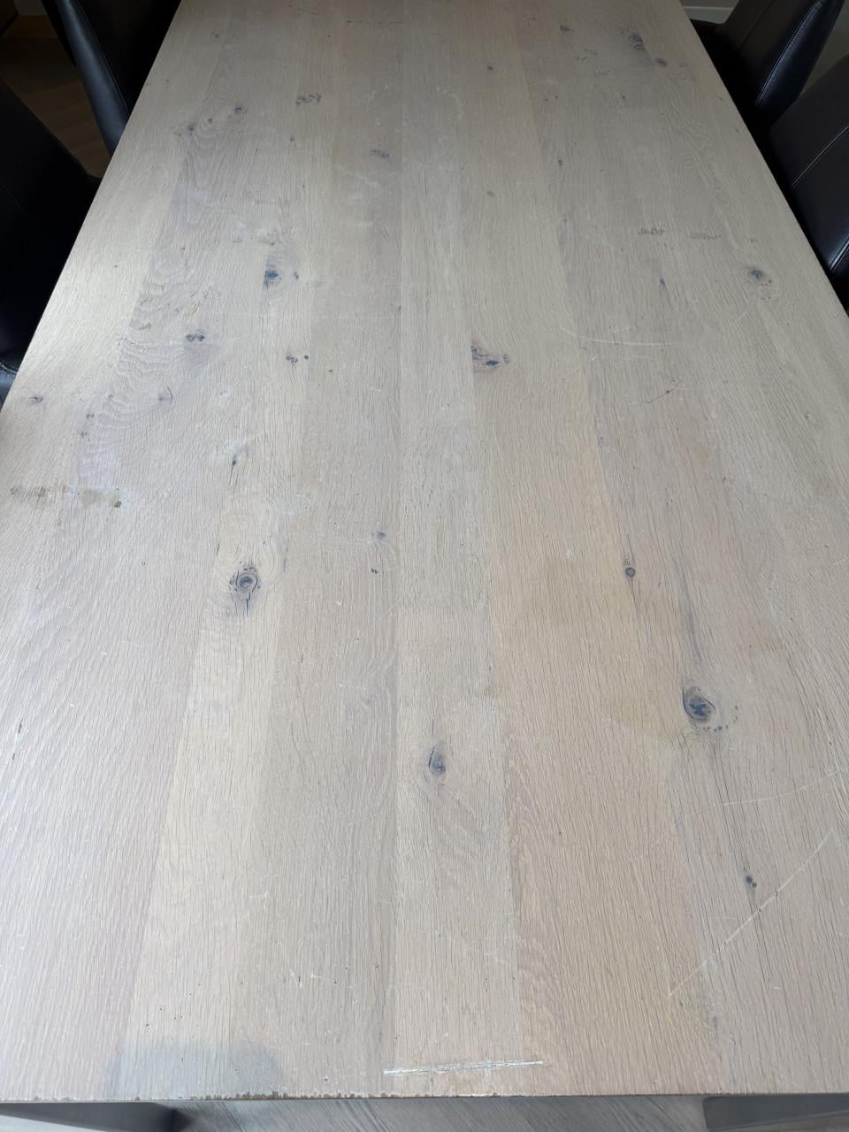 Bert Plantagie Eettafel RVS met Eiken blad