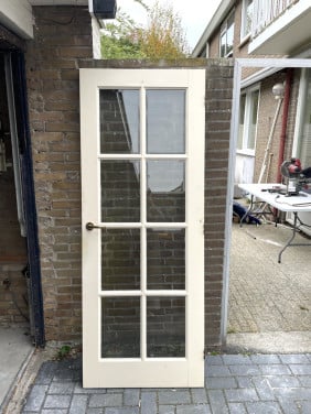 Houten binnendeur met glas