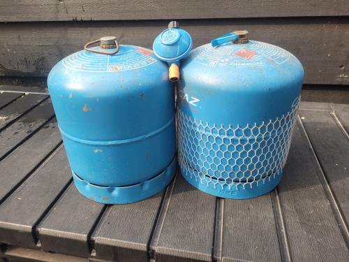 Campingaz gasflessen 907 (leeg) set inclusief drukregelaar