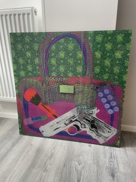 Cobra Art kunstwerk damestas Chanel