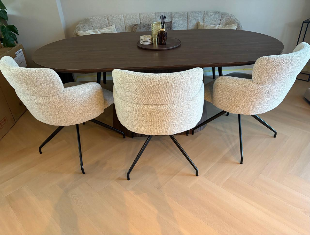 3 eetkamerstoelen (draaistoel)