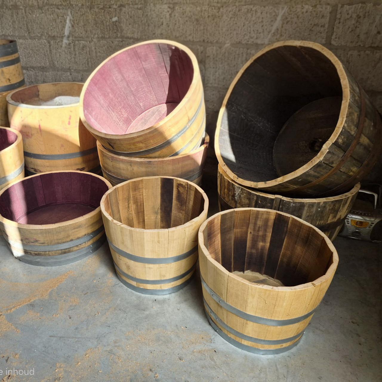 Drinkbak groot, eiken kuipen 110 liter